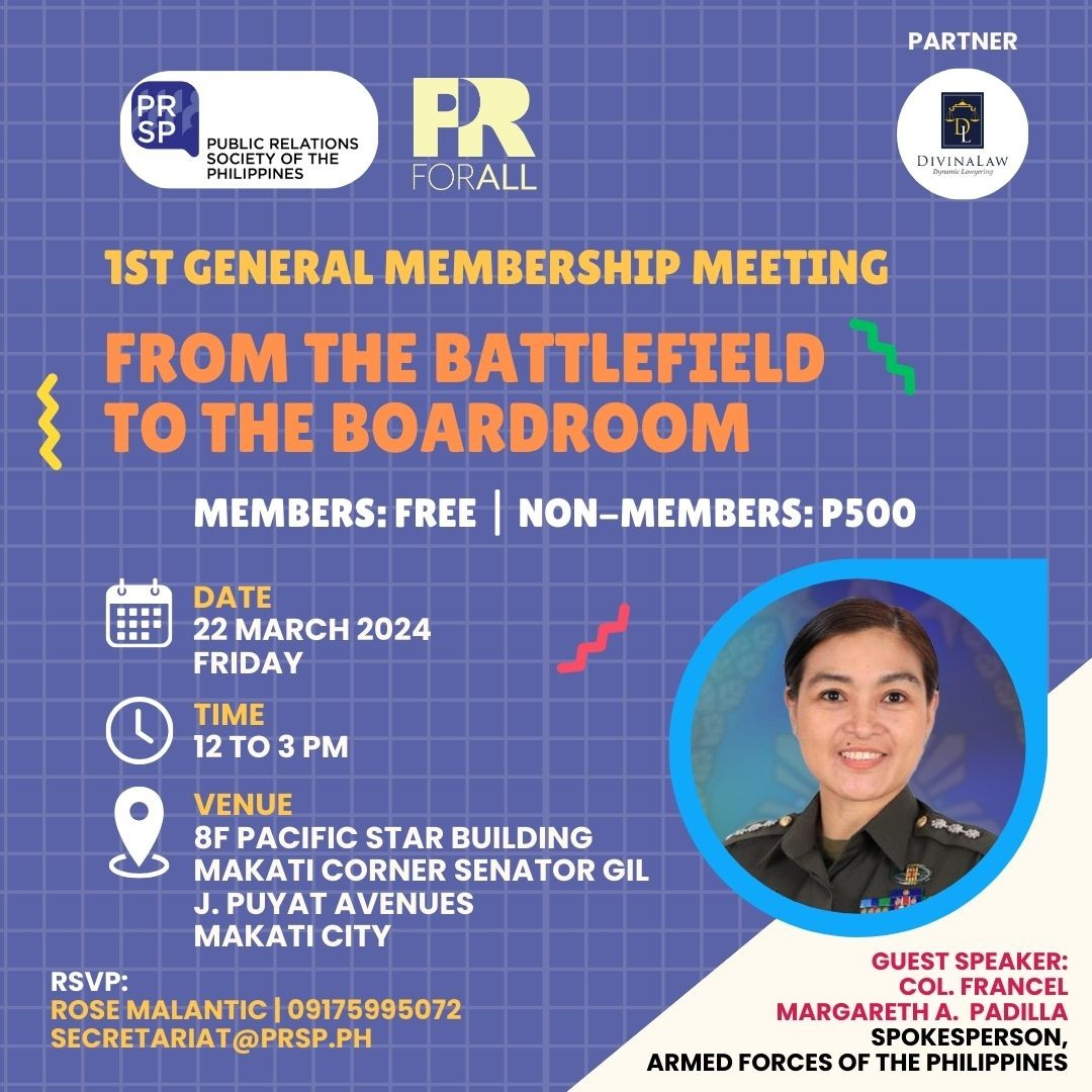 1st General Membership Meeting